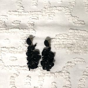 Black dangle earrings
